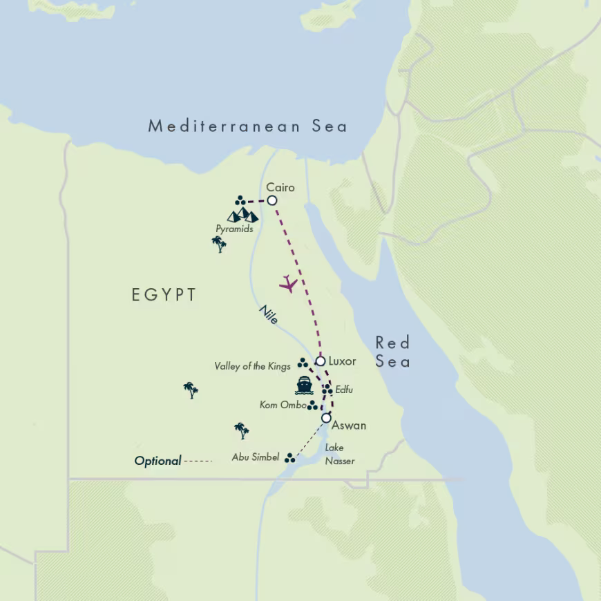 Journey itinerary map